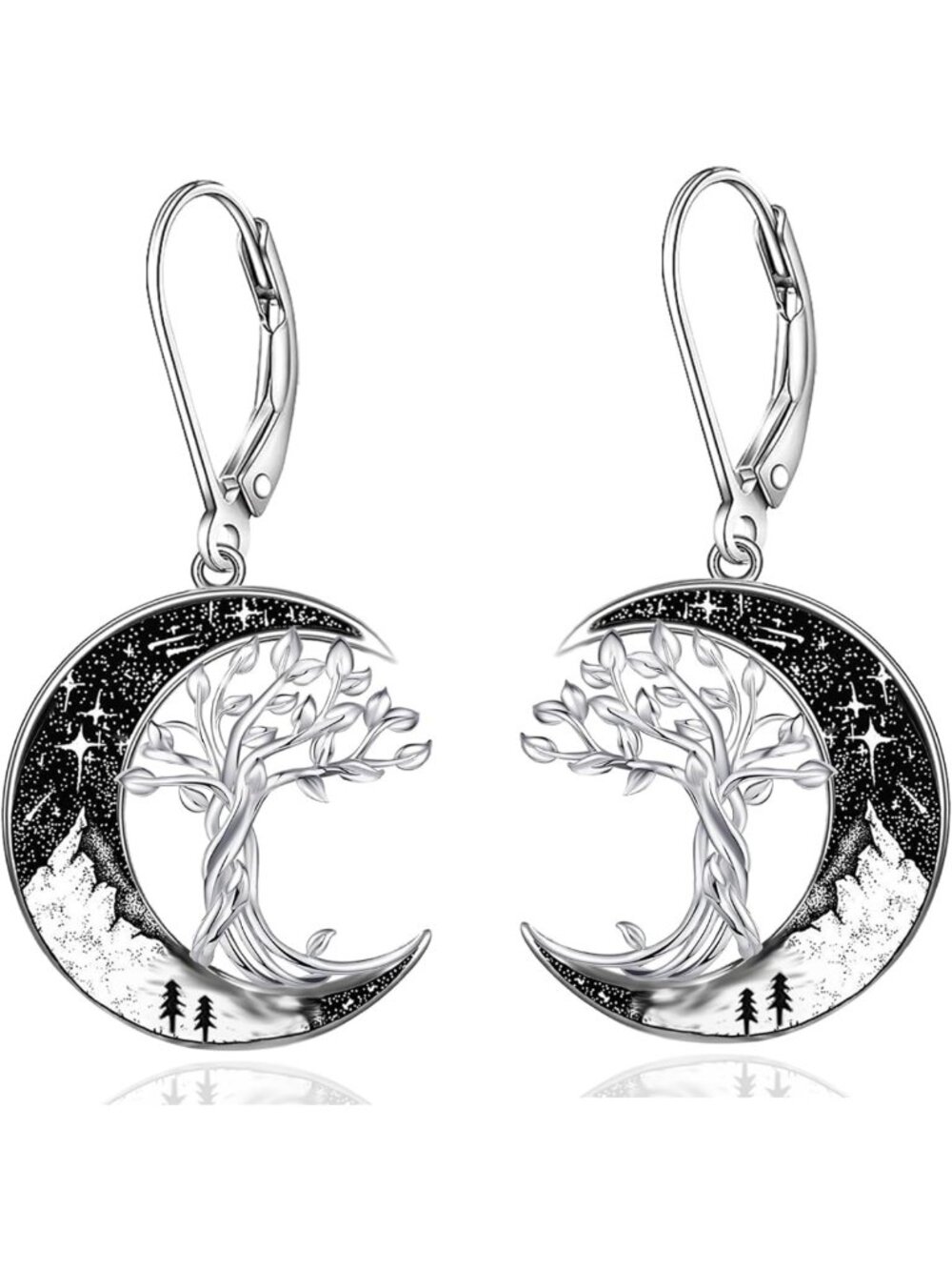 Gothic 925 Sterling Silver Dangle Earrings - Black Cat, Pumpkin, Moon & More!